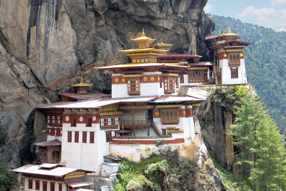 Das Kloster Taktshang (Tigernest) in Bhutan