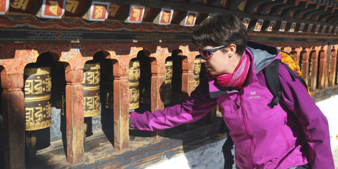 Gebetsmühlen in Thimphu in Bhutan